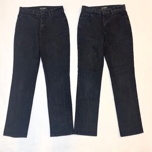 Lee Instantly Slims Straight Leg Jeans - Bundle 2 Pairs Size 4 Medium Dark Wash